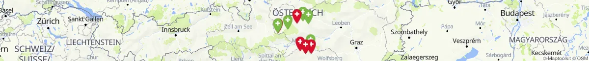 Kartenansicht für Apotheken-Notdienste in der Nähe von Krakau (Murau, Steiermark)